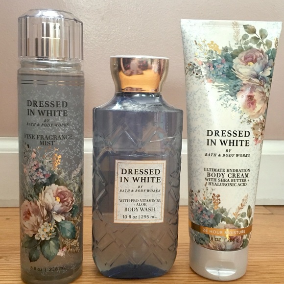 Bath & Body Works Other - Bath & Body Works Dressed In White 3Piece Collection Set